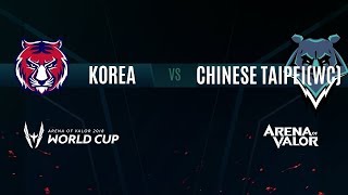 Aov World Cup Awc 2018 Korea Vs Chinese Taipei Game 3 - Day 1
