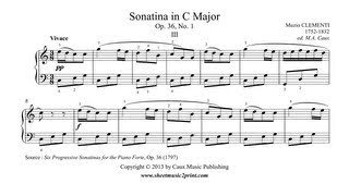 Clementi Sonatina Op. 36, No. 1 33