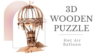 3D Wooden Puzzle - Hot Air Balloon