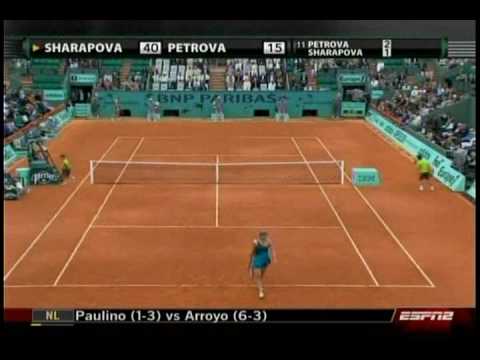 マリア シャラポワ VS Nadia ペトロワ 3- 全仏オープン 2009- 2nd Round