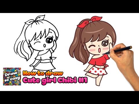How to Draw Cute Girl Chibi | Vẽ cô gái dễ thương Chibi | DRAW SO EASY