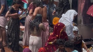 Ganga Snan In Open Girl Bath In Open Naag Panchami Par Ganga Snan