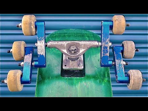 SKATEBOARD WITH 12 WHEELS?!