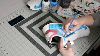 Speed Painting Waves On Adidas Nmd Mesh With Angelus Leather Acrylics By