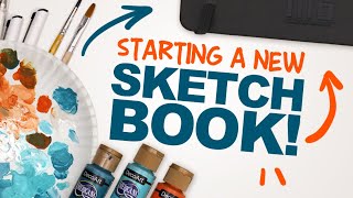 Starting My New Sketchbook Painting On The Cover Of My 24Th Sketchbook