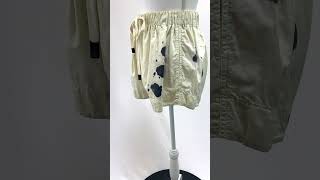 Bassike, Cream/Navy Print D-String Shorts, Size 1, $109.00