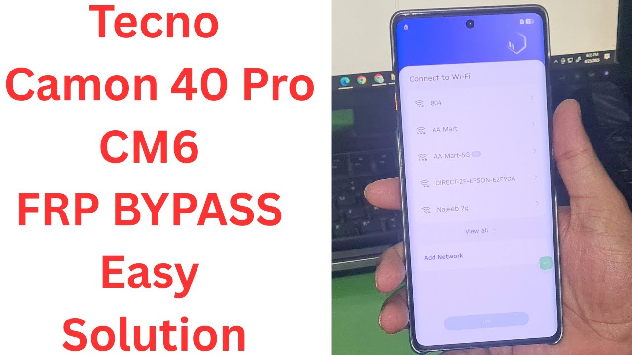 Tecno Camon 40 Pro CM6 FRP BYPASS Easy Solution | tecno Tecno Camon 40 Pro CM6 FRP BYPASS Easy Solution | tecno