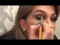 Maquiagem com delineador colorido por Alice Salazar