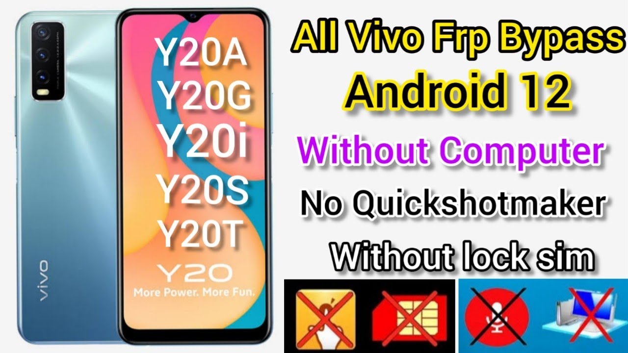 Vivo y20 frp bypass Android 12 without computer 100% Vivo y20 frp bypass Android 12 without computer 100%