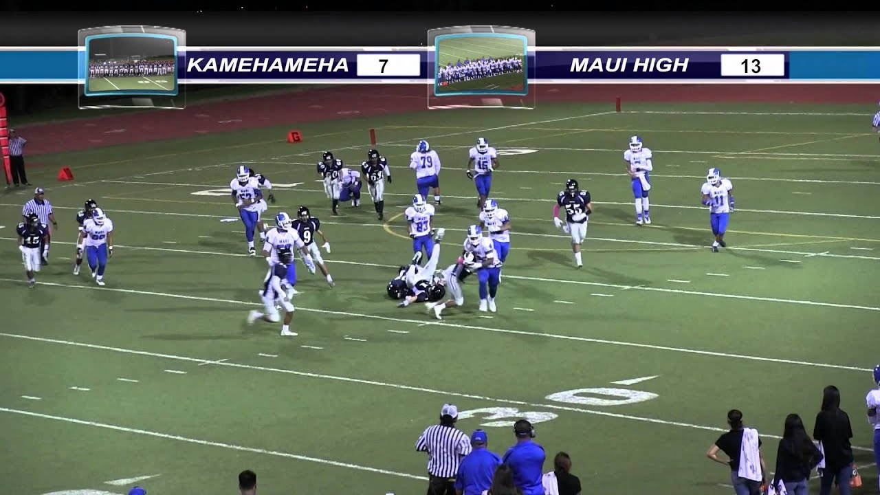 Maui High vs Kamehameha Football 10/4/2014 YouTube