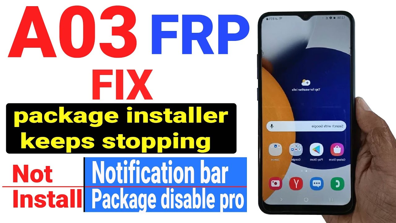 Samsung A03 Frp Bypass Notification bar Not Samsung A03 Frp Bypass Notification bar Not
