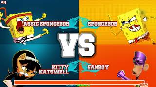 Spongebob Squarepants Kitty Kastwell Vs Spongebob Squarepants, Fanboy Super Brawl 2 Tag Team