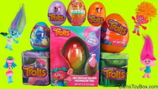 Trolls Easter Plastic Chocolate Surprise Eggs Dreamworks Blind Bags Series 4 Toys Fun Collection