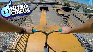 SCOOTER TRICKS ON NITRO CIRCUS MEGA RAMP!