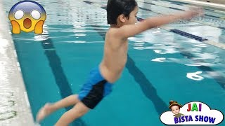 Kid swimming in the pool | Kids swimming lessons | Jai Bista Show