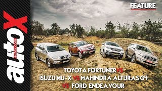 4x4 SUV shootout: Mahindra Alturas G4 vs Toyota Fortuner vs Ford Endeavour vs Isuzu MU-X | autoX