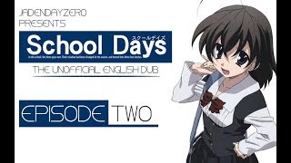 School Days Episode 02 The Distance Between Them English Fandub Hd