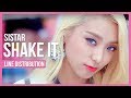 SISTAR - Shake It Line Distribution (Color Coded) | Collab w/ ultimatekpop