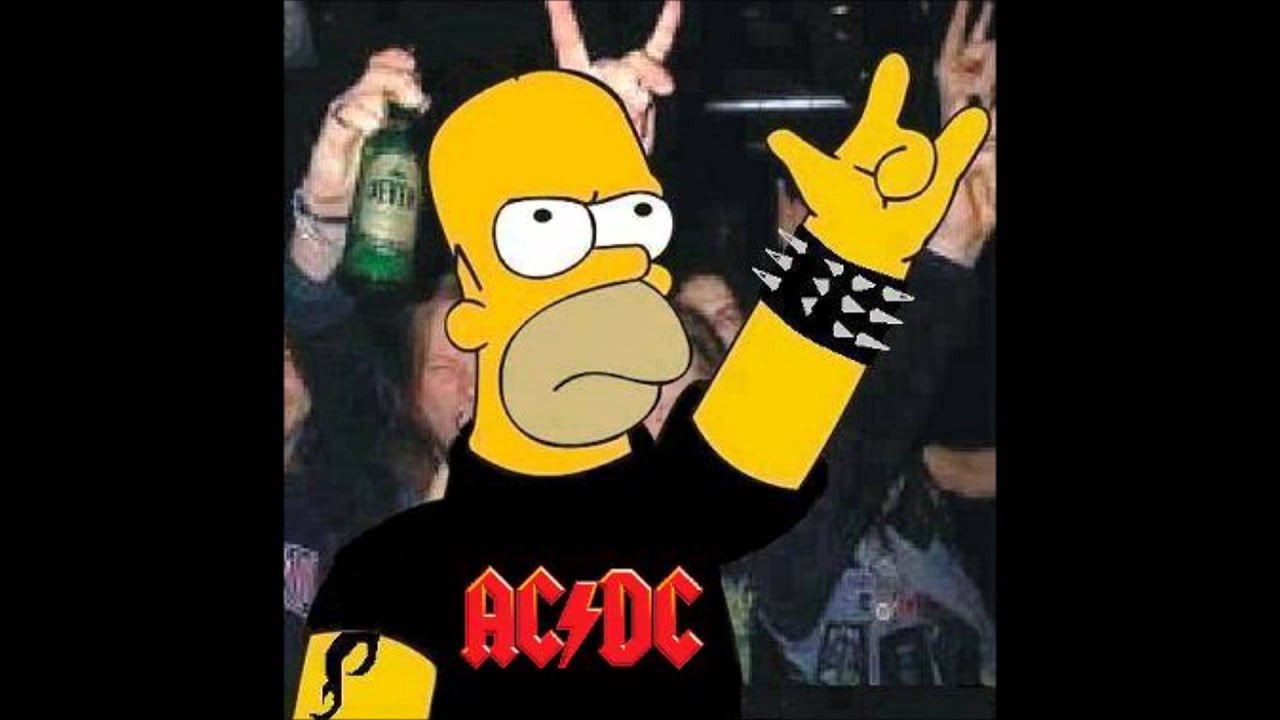 simpson homer dc ac hell highway rock roll don way