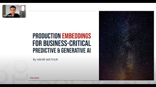 Production Embeddings for Business Critical Predictive & Generative AI