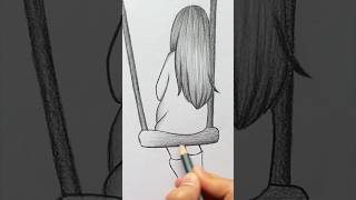 Girl From Back Side Drawing #Drawing #Pencilsketch #Drawingtutorial #Viral #Art #Satisfying