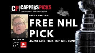 Rangers vs. Blue Jackets Free Pick | 2/14/20 | NHL Cappers Picks