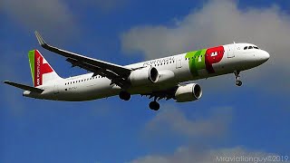 A321 Neo Tap Air Portugal Airbus A321-251N Cs-Tjj Landing & Takeoff Gatwick Airport With Atc