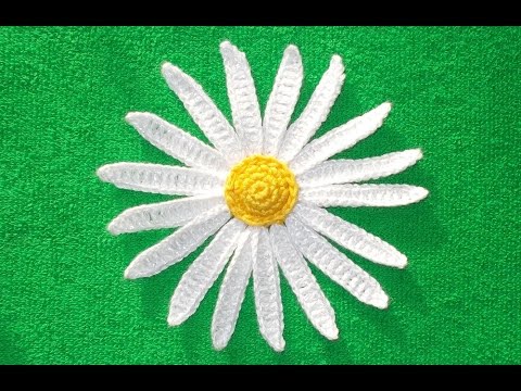 Как связать большую ромашку Как связать большую ромашку
