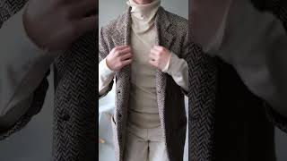 Beige Cream Color Combo Outfit Issey Miyake Jacket