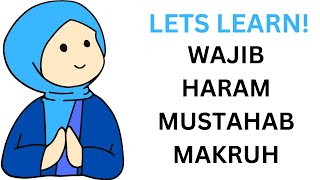 Wajib, Haram, Mustahab, Makruh For Kids Al Hujjah Kids