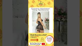 Camisola De Tule Calcinha Fio Dental Cinta Liga Pijama Feminino Y