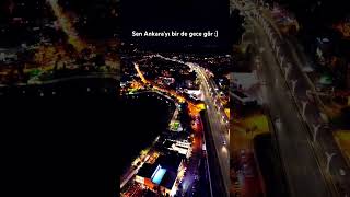 Ankara Gölbaşı Mogan Gölü - Gece Manzarası Drone Çekimi