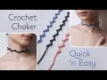 Crochet Choker Tutorial - Absolute Beginner Friendly - QUICK 'n EASY