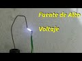 Fuente de alto voltaje usando bobina de ignición y atenuador de luz