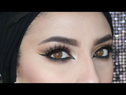 Arabic eye makeup tutorial - Zezah baragbah - YouTube