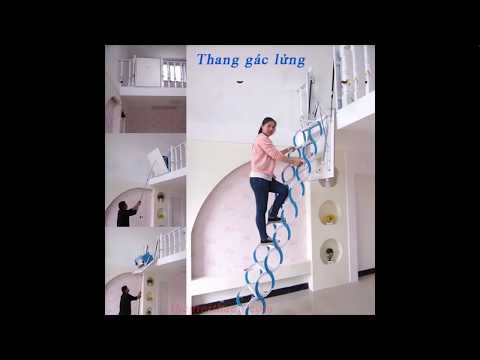 Cầu thang gác mái xếp gọn