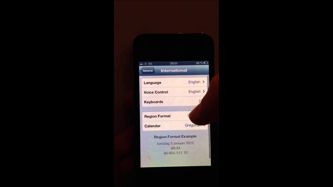 how to change language on iphone