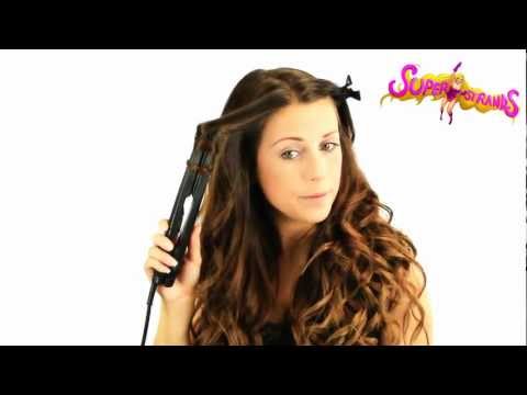 How to: Curl your hair with a straightener / flat iron / straighteners www.superstrands.com tutorial How to: Curl your hair with a straightener / flat iron / straighteners www.superstrands.com tutorial