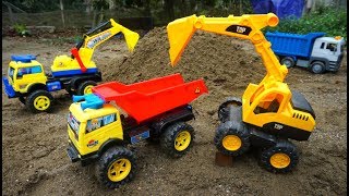 Excavator Truck Toys Working in Construction | Funny Songs For Kids
