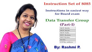 Data Transfer Group Instruction Part-I Lecture 01 Mov, Mvi, Lxi, Xchg Instruction In 8085
