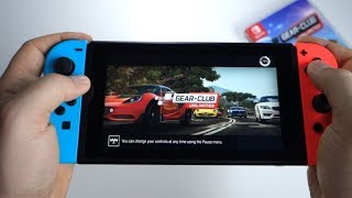 Gear Club Unlimited - Racing - Nintendo Switch Gyroscope Gameplay Unboxing Card Game
