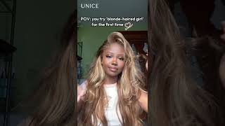 First Time Try The Honey Blonde Wig, More Discount Enter Unice01 Shop