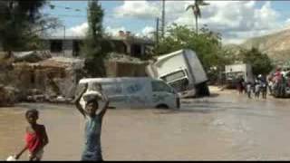 Relief By Helicopter In Haiti Ten Days After Hurricane