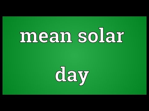 Header of mean solar day
