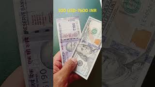 100 Us Dollars To 7600 Indian Rupees