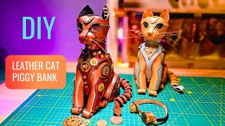 Leather Cat Piggy Bank Diy. Did You Know That Cats Bring Wealth?