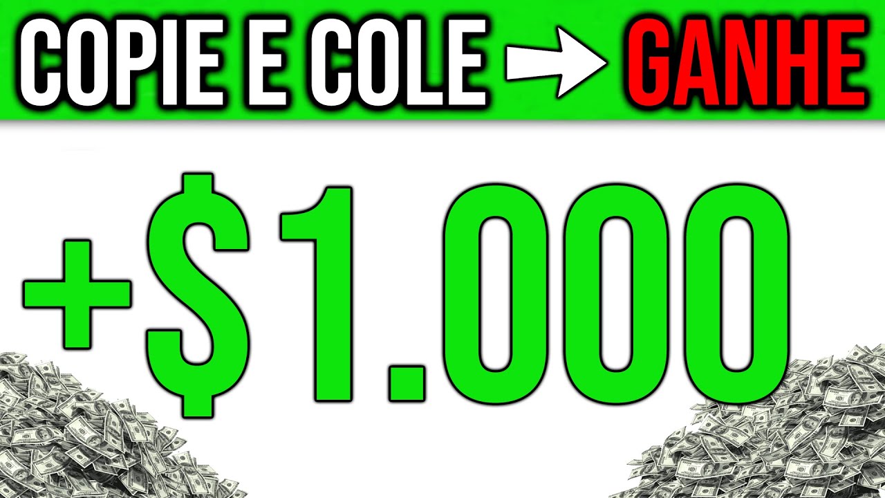 Copie e Cole e GANHE $1.000 SEM FAZER NADA (renda passiva 2021) Como Ganhar Dinheiro no Paypal