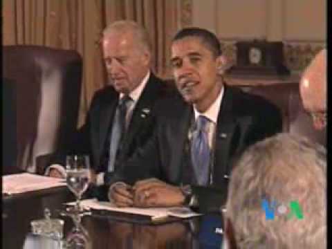 Джордж Буш принимает Барака Обаму