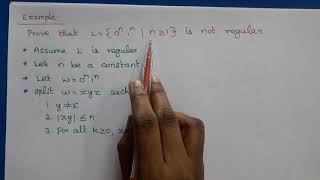 Theory Of Computation Pumping Lemma For Regular Languages