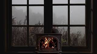 Dinlenmek için yağmur manzaralı pencere | Window with rain view to watch for rel